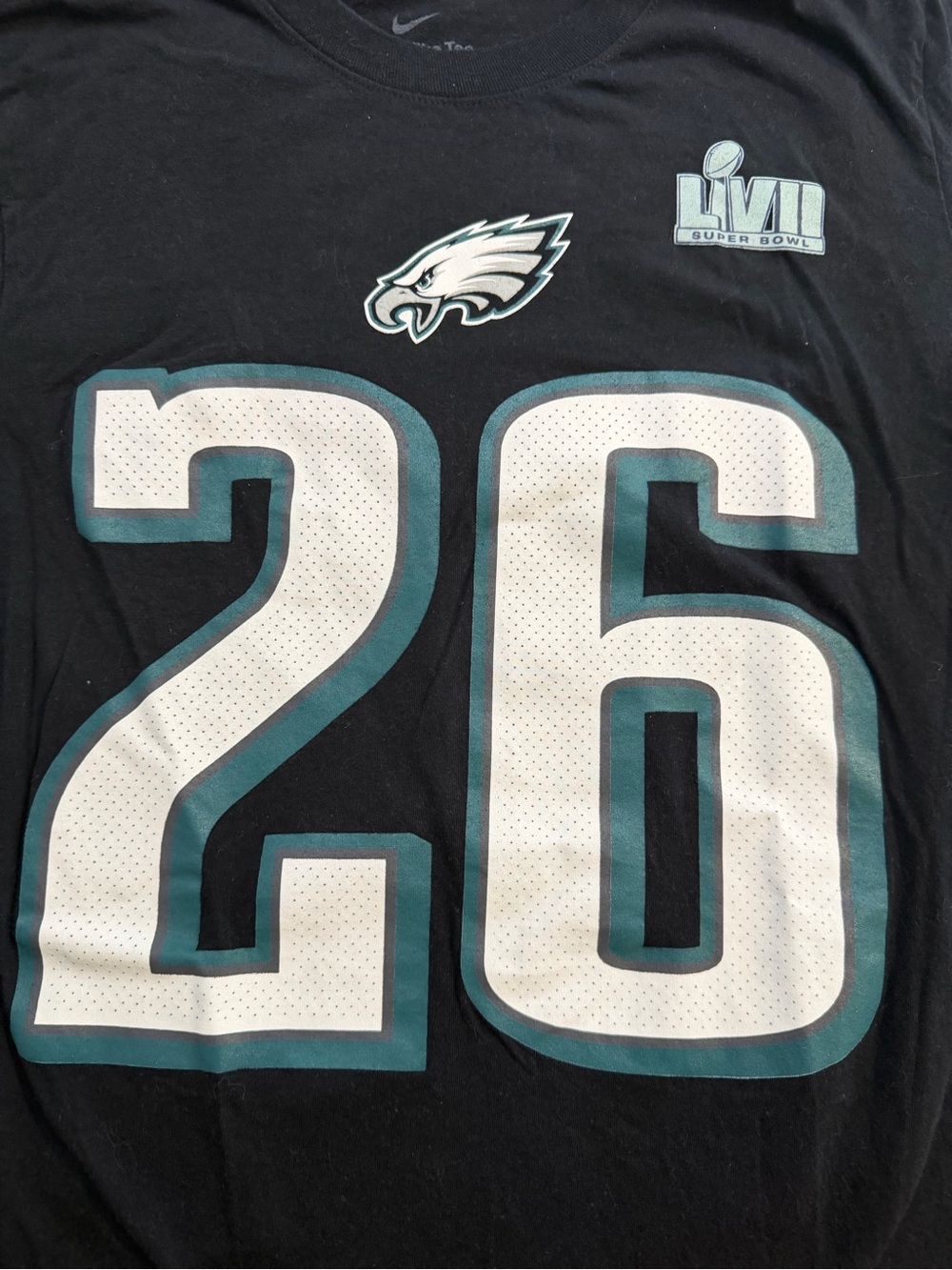 Nike Philadelphia Eagles Miles Sanders #26 Super Bowl LVII NFL Tee Shirt - Picture 2 of 6